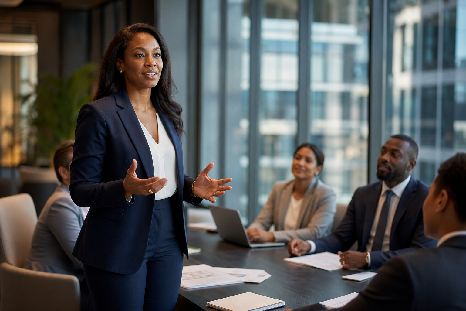 Business Professional African American Man in Urban Setting Business Professional African American Man in Urban Setting